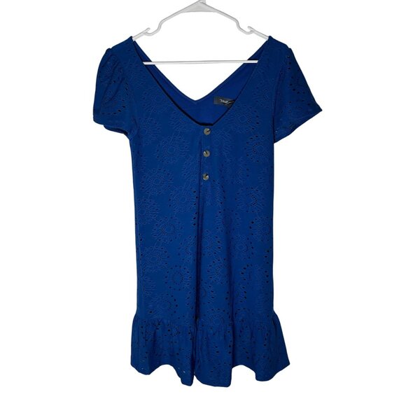 Modcloth Light Shining Through Babydoll Dress Women's Size XS Sapphire Blue NWT - Picture 2 of 7